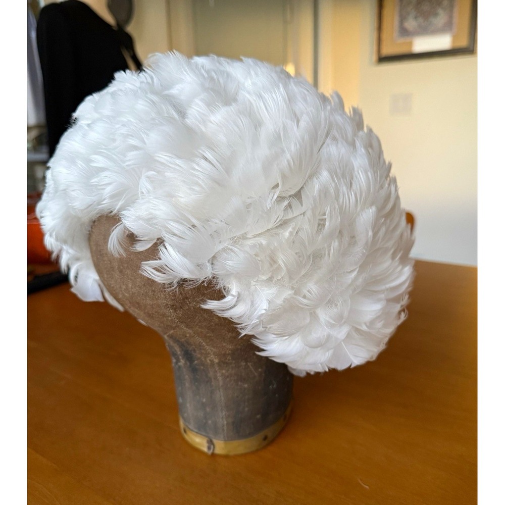 White Feather Hat – Solid One Size Women's Party/Cocktail Formal Headpiece